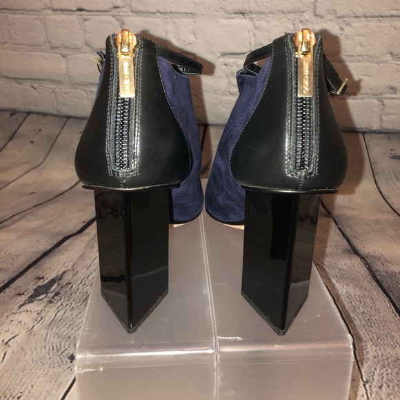 Jimmy Choo Vaunt Suède Bootie in Ink/Black - Picture 4 of 12